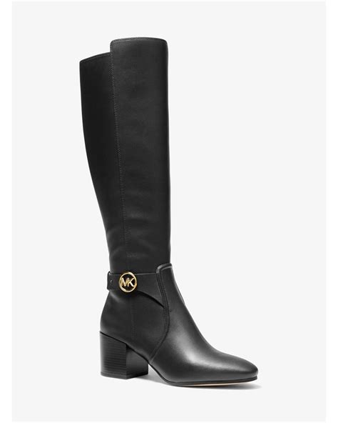 black michael kors boots colorful lettera|Michael Kors leather boots.